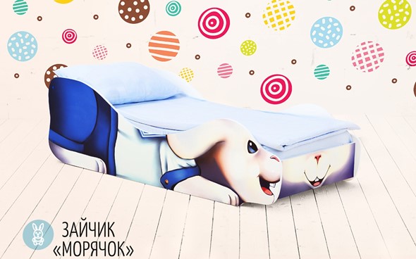 Детская кровать-зверенок Заяц-Морячок в Заводоуковске - изображение
