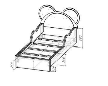 Детская кровать Джерси КР-001 Мишка в Тюмени - предосмотр 1