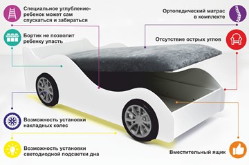Кровать-машина с подъемным механизмом Феррари в Заводоуковске - предосмотр 1