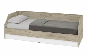 1-спальная детская кровать О81, Серый дуб - Белый в Ишиме