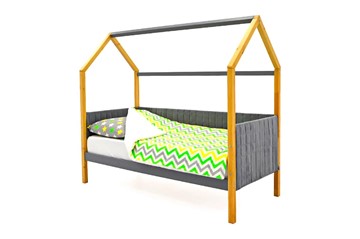 Кровать-домик детская «Svogen дерево-графит» мягкая в Заводоуковске