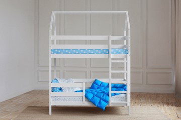 Двухъярусная кровать Домик, цвет белый в Ишиме - предосмотр