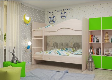 Детская двухъярусная кровать Мая на щитах, цвет Млечный дуб в Заводоуковске - предосмотр 1