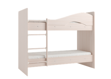 Кровать 2-ярусная Мая на щитах со шкафом и ящиками, цвет Млечный дуб в Заводоуковске - предосмотр 2