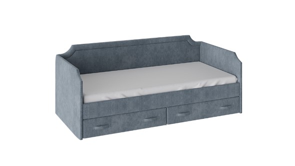 Подростковая кровать Кантри Тип 1, ТД-308.12.02 (Замша синяя) в Заводоуковске - изображение