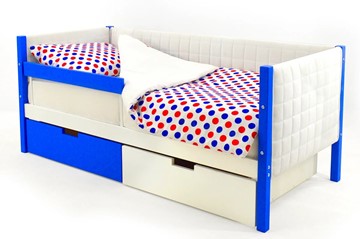 Детская кровать-тахта мягкая Skogen сине-белая в Тюмени