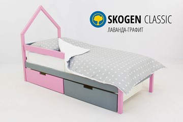 Кровать-домик детская мини Skogen лаванда-графит в Тюмени - предосмотр