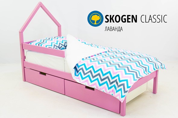 Детская кровать-домик мини Skogen лаванда в Заводоуковске - изображение