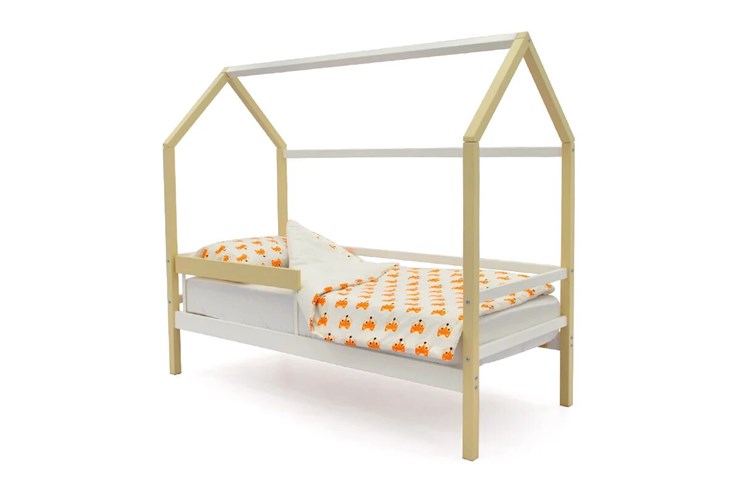 Кровать-домик в детскую Svogen бежево-белый в Заводоуковске - изображение 2