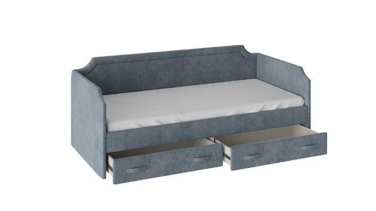 Подростковая кровать Кантри Тип 1, ТД-308.12.02 (Замша синяя) в Ишиме - изображение 1