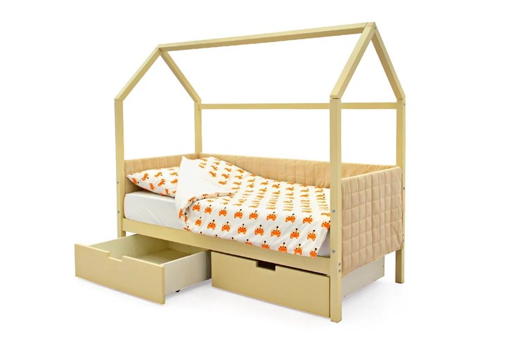 Детская кровать-домик «Svogen бежевый» мягкая в Заводоуковске - изображение 4