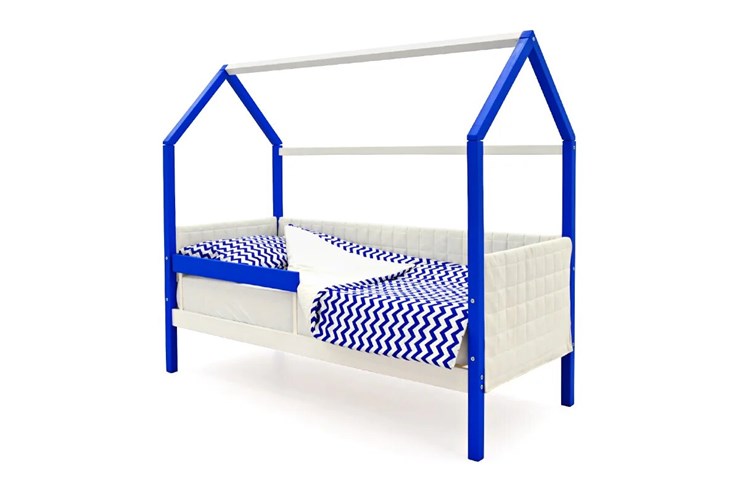 Кровать-домик детская «Svogen сине-белый» мягкая в Тюмени - изображение 2