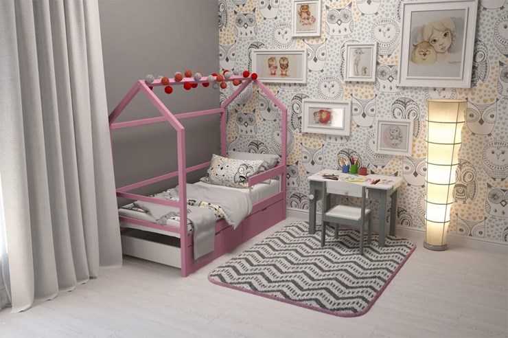 Кровать-домик в детскую Svogen лаванда в Заводоуковске - изображение 6