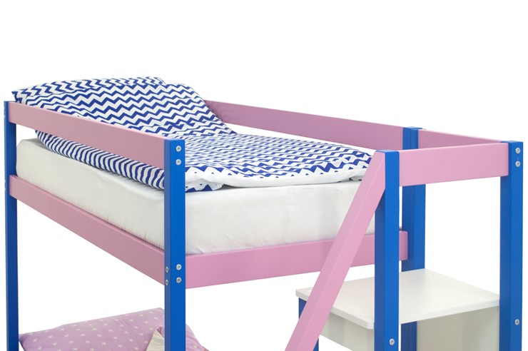 Кровать 2-ярусная Svogen синий-лаванда в Тюмени - изображение 10