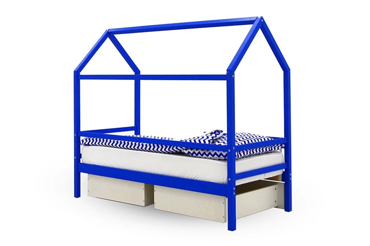 Кровать-домик детская Svogen синий в Заводоуковске - изображение 4