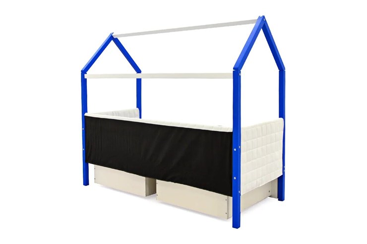 Кровать-домик детская «Svogen сине-белый» мягкая в Заводоуковске - изображение 6