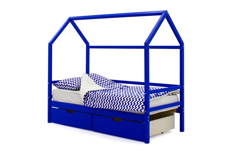Кровать-домик детская Svogen синий в Заводоуковске - изображение 3