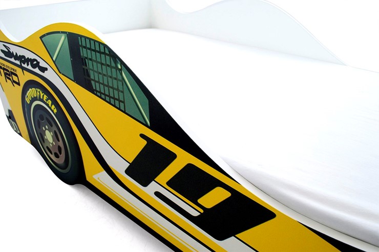 Кровать-машина детская Супра желтая в Заводоуковске - изображение 6