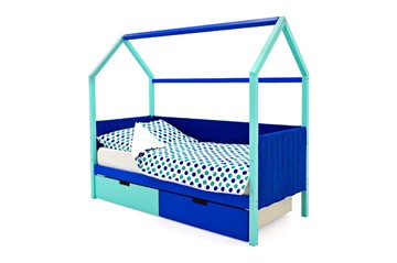 Детская кровать-домик Svogen, мятный-синий мягкая в Заводоуковске - предосмотр 4