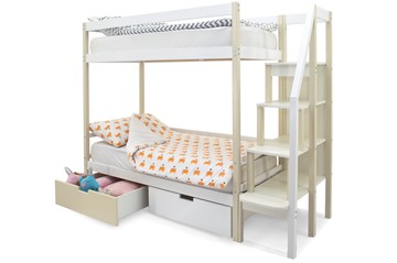 Детская 2-этажная кровать Svogen бежевый-белый в Тюмени - предосмотр 5