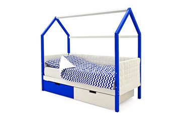 Кровать-домик детская «Svogen сине-белый» мягкая в Тюмени - предосмотр 3