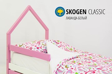 Кровать-домик в детскую мини Skogen белый-лаванда в Тюмени - предосмотр 3