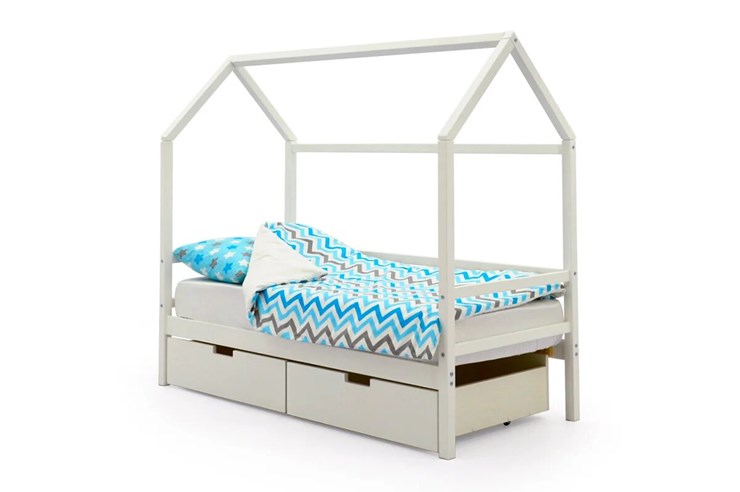 Кровать-домик детская Svogen белый в Заводоуковске - изображение 3
