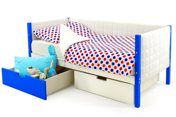 Детская кровать-тахта мягкая Skogen сине-белая в Заводоуковске - изображение 5