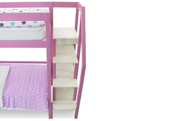Двухэтажная детская кровать Svogen розовый в Тюмени - предосмотр 9
