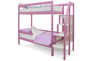 Двухэтажная детская кровать Svogen розовый в Тюмени - предосмотр 3