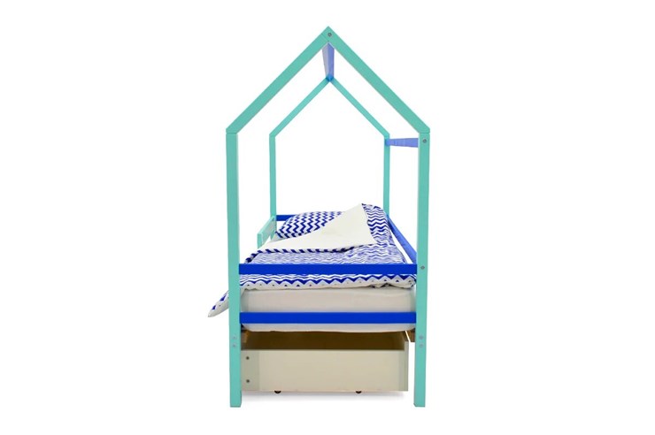 Детская кровать-домик Svogen синий-мятный в Заводоуковске - изображение 5