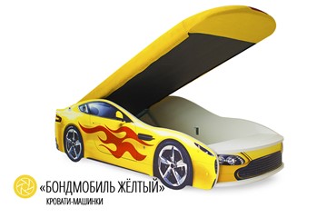 Кровать-машина в детскую Бондимобиль желтый в Тюмени - предосмотр 1
