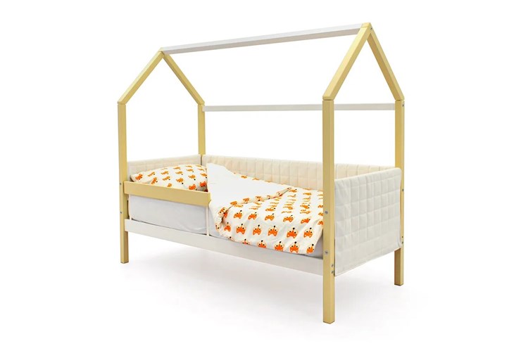 Кровать-домик в детскую «Svogen бежево-белый» мягкая в Заводоуковске - изображение 2