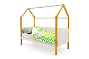 Кровать-домик в детскую «Svogen белая-дерево» мягкая в Тюмени - предосмотр