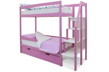 Двухэтажная детская кровать Svogen розовый в Тобольске