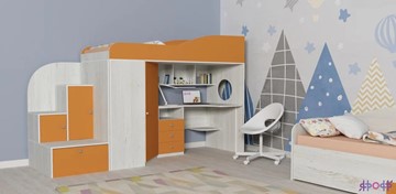 Детская кровать-шкаф Кадет-1, корпус Винтерберг, фасад Оранжевый в Тюмени
