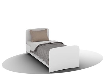 1-спальная детская кровать ВЕГА Кровать Кр-08 900 с плоским основанием (Белый древесный) в Тюмени