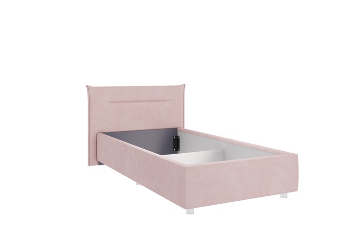 Кровать в детскую 0.9 Альба, нежно-розовый (велюр) в Тюмени - изображение 1