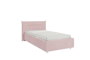 Кровать в детскую 0.9 Альба, нежно-розовый (велюр) в Тюмени
