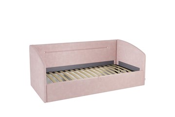 Детская кровать  0.9 Альба (Софа), нежно-розовый (велюр) в Тюмени - предосмотр 1