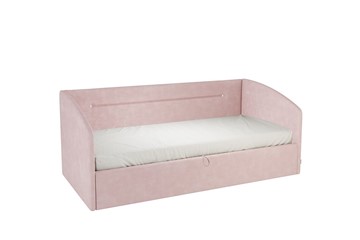 Детская кровать 0.9 Альба (Софа), нежно-розовый (велюр) в Ишиме