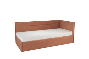 Кровать в детскую 0.9 Альба (Тахта), персик (велюр) в Ишиме