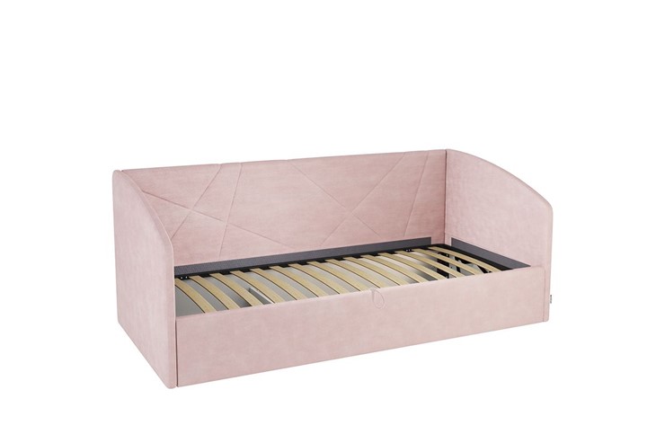 Кровать в детскую 0.9 Бест (Софа), нежно-розовый (велюр) в Заводоуковске - изображение 1