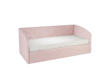 Кровать в детскую 0.9 Бест (Софа), нежно-розовый (велюр) в Тюмени