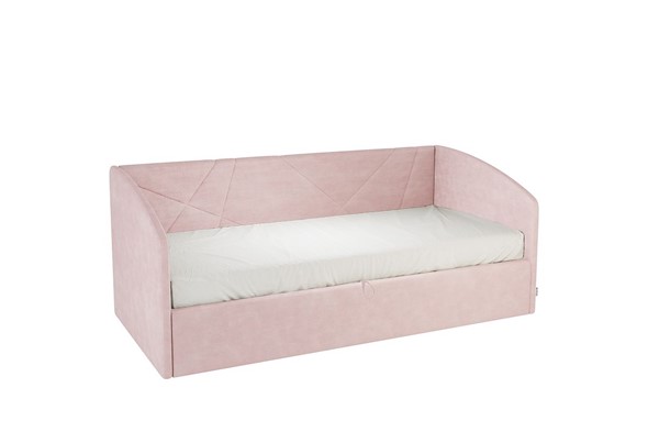 Кровать в детскую 0.9 Бест (Софа), нежно-розовый (велюр) в Заводоуковске - изображение