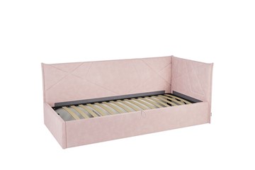 Кровать в детскую 0.9 Бест (Тахта), нежно-розовый (велюр) в Тюмени - предосмотр 1