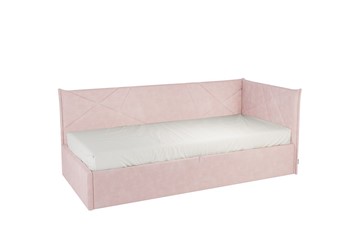 Кровать в детскую 0.9 Бест (Тахта), нежно-розовый (велюр) в Ишиме