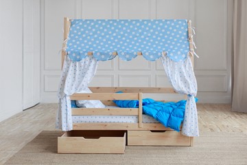 Детская кровать Домик с ящиками, без покраски в Тюмени - предосмотр 1