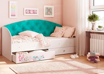 Односпальная детская кровать Эльза без бортика, Бирюза (латы) в Тобольске