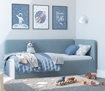 Кровать детская Leonardo голубой 160х70 в Заводоуковске - предосмотр 4